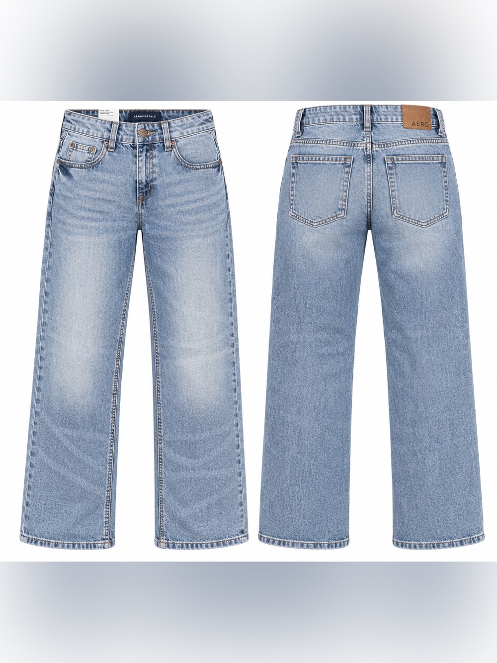 Aéropostale Wide Leg Jeans Women’s Size 6 Light Wash NWT